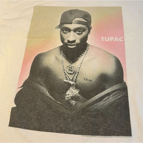 Rare 2Pac Tupac Shakur West Coast Hip Hop Graphic Rap T-Shirt 1992 Newbury Photo - Picture 3 of 10